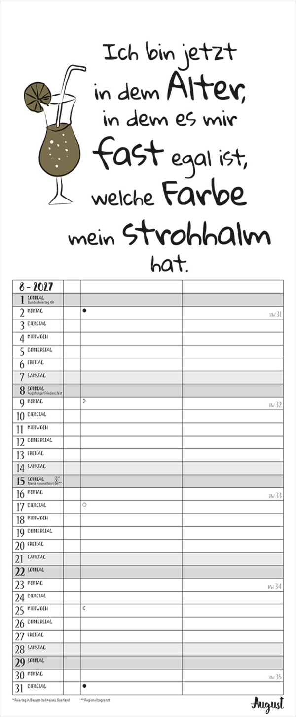 My Timer Visual Words 2027, Innenansicht #8