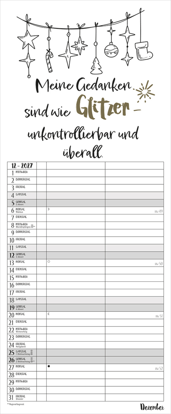 My Timer Visual Words 2027, Innenansicht #12