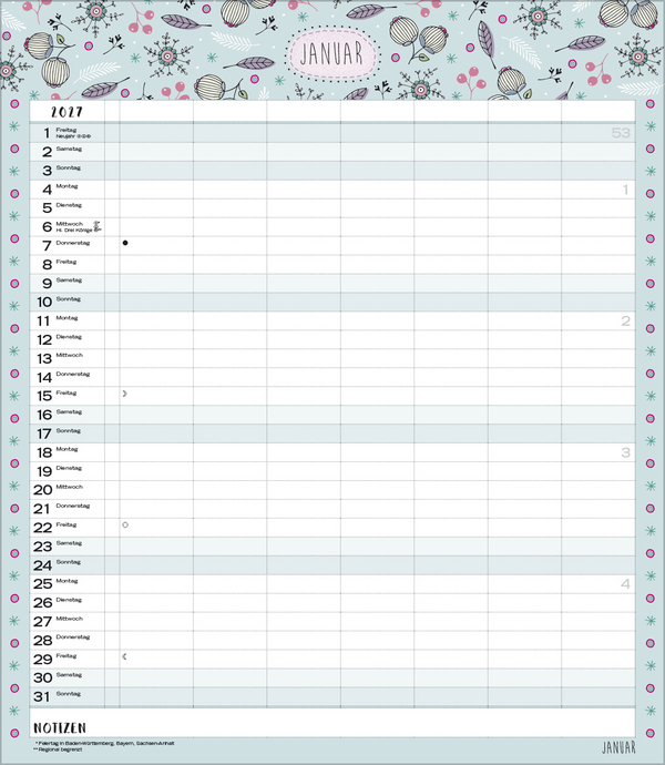 Multiplaner - Gute Laune 2027, Innenansicht #1