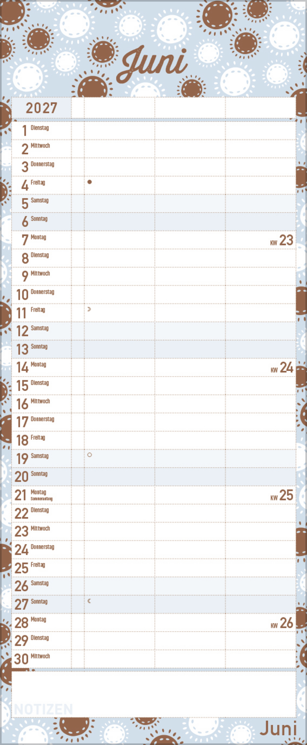Premium Familientimer Tag f&uuml;r Tag 2027, Innenansicht #6