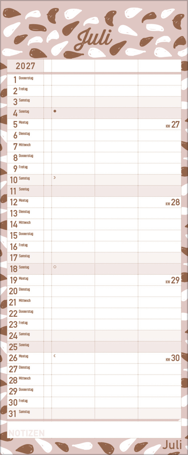 Premium Familientimer Tag f&uuml;r Tag 2027, Innenansicht #7