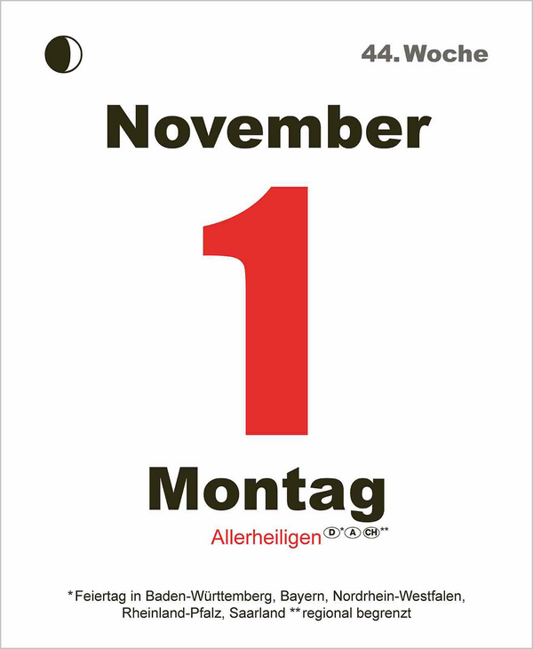 Tages-Abreisskalender 2027, Innenansicht #14