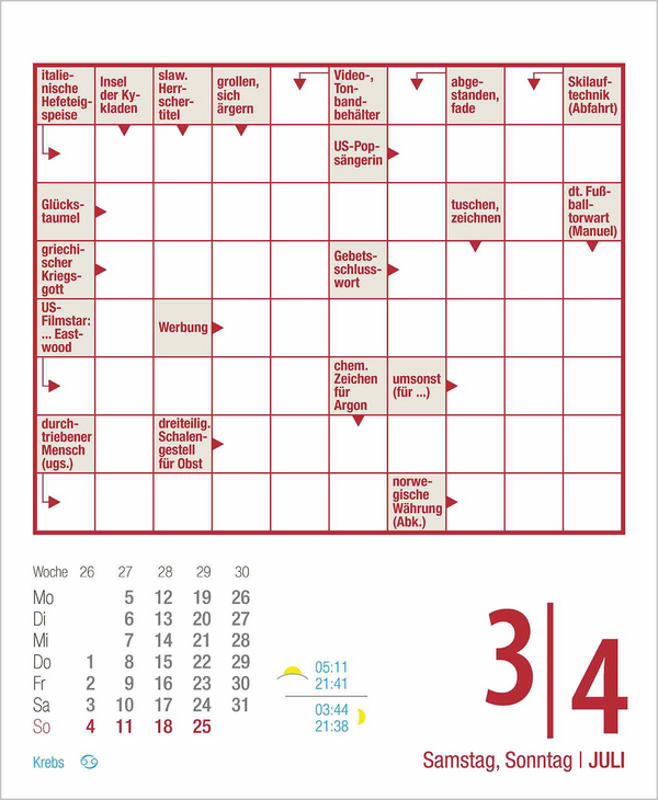 Kreuzwortr&auml;tsel 2027, Innenansicht #8