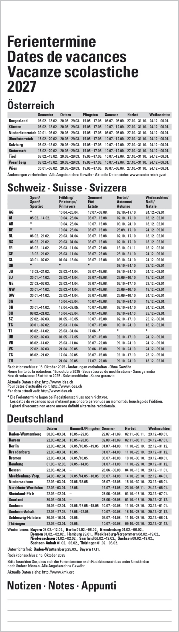 Streifenplaner Mini Rot 2027, Innenansicht #13