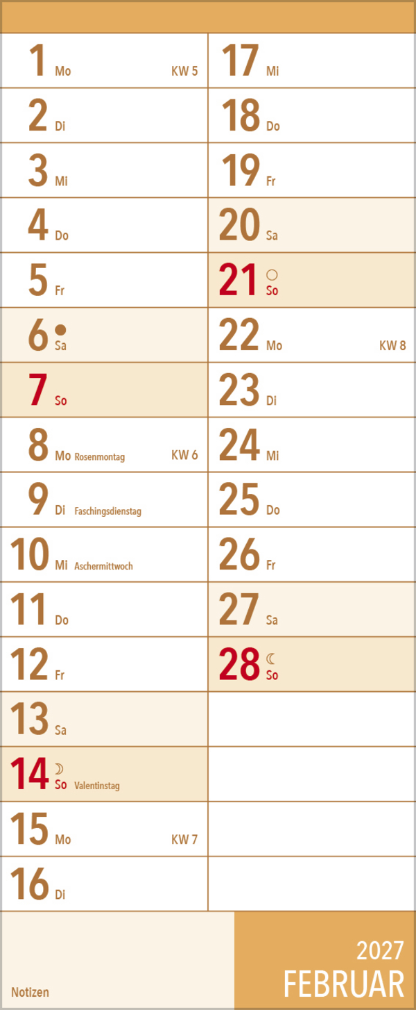 XL Planer Gro&szlig;druck 2027, Innenansicht #2