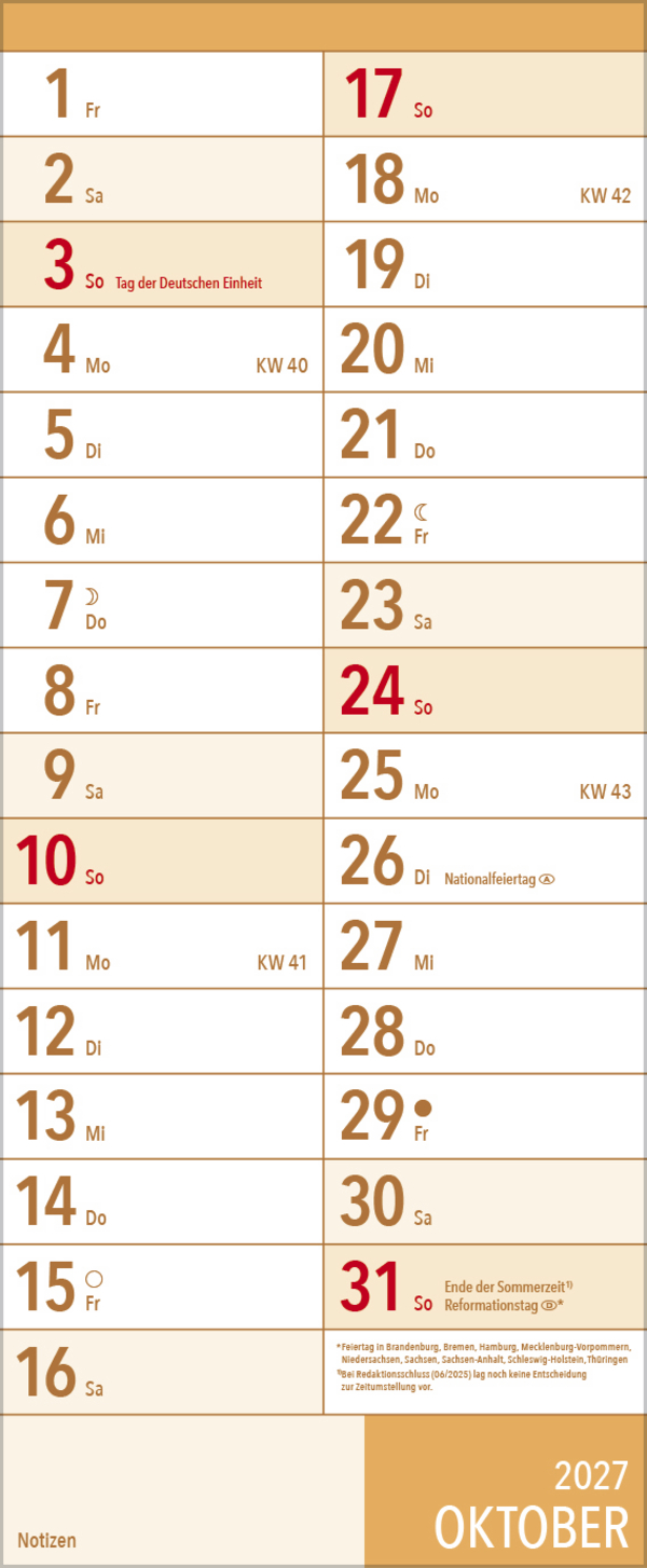 XL Planer Gro&szlig;druck 2027, Innenansicht #10