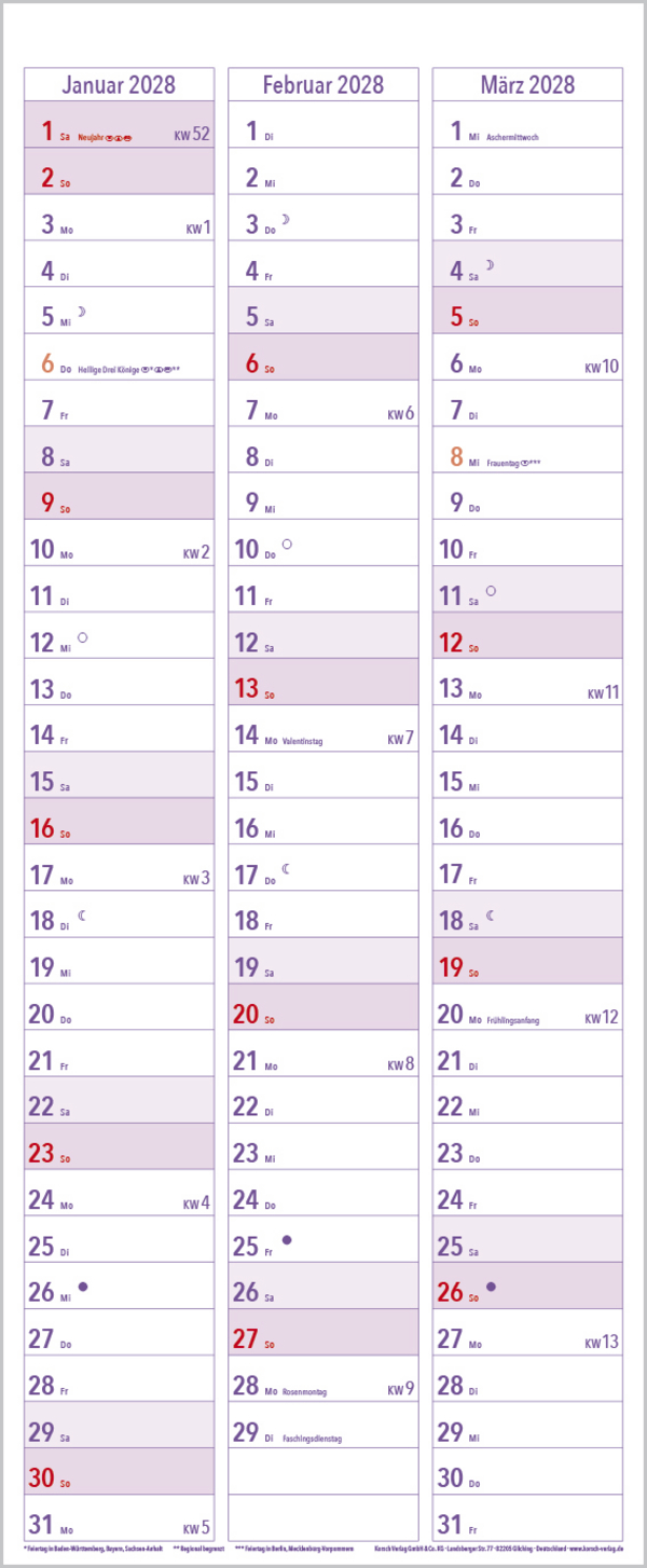 XL Planer Gro&szlig;druck 2027, Innenansicht #13