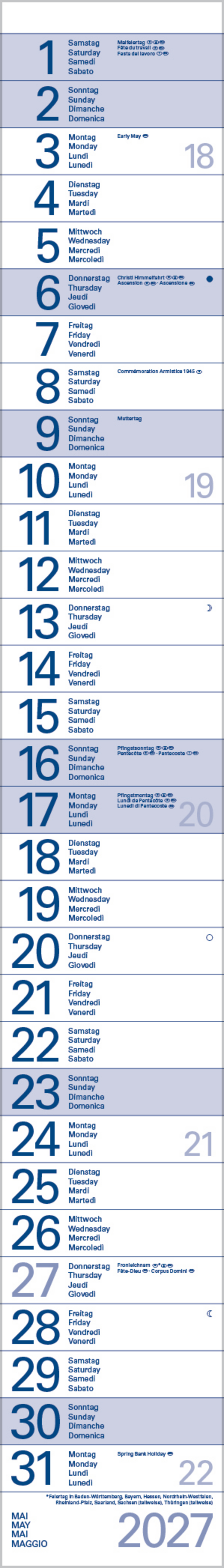 Streifentimer 2027, Innenansicht #5
