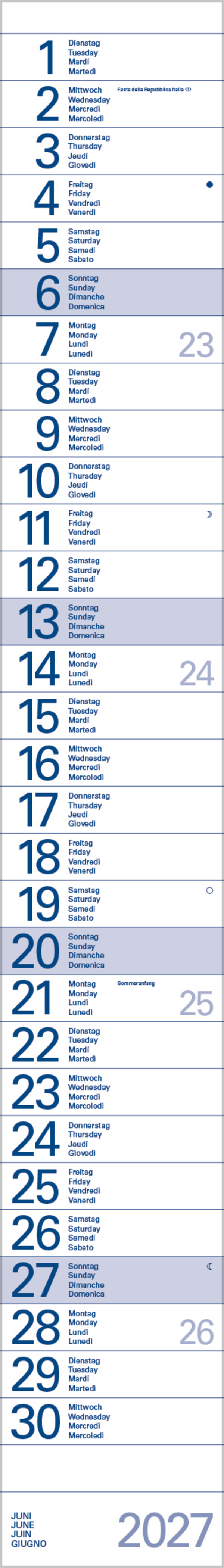 Streifentimer 2027, Innenansicht #6