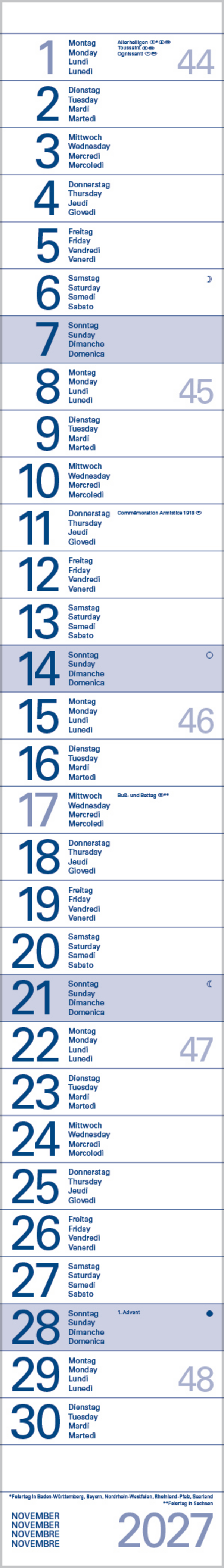 Streifentimer 2027, Innenansicht #11