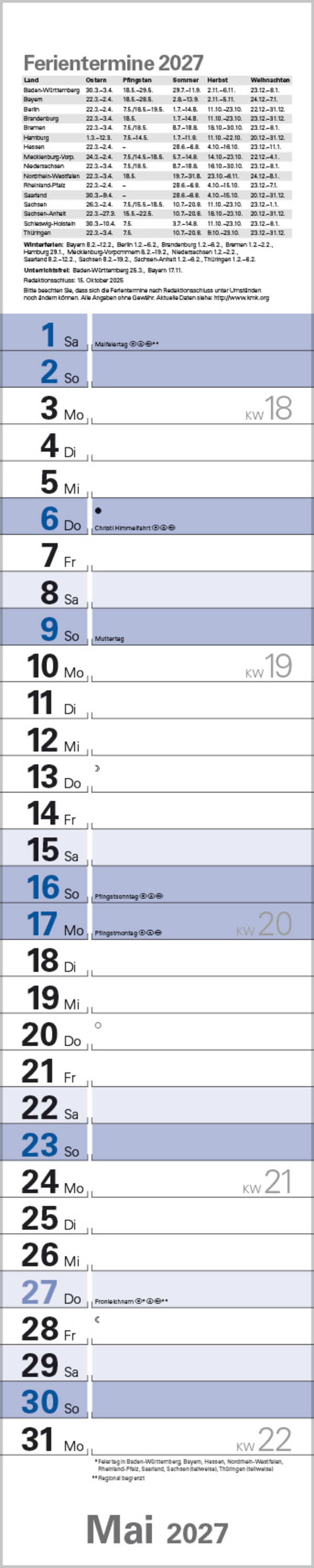 Planer Blau 2027, Innenansicht #5