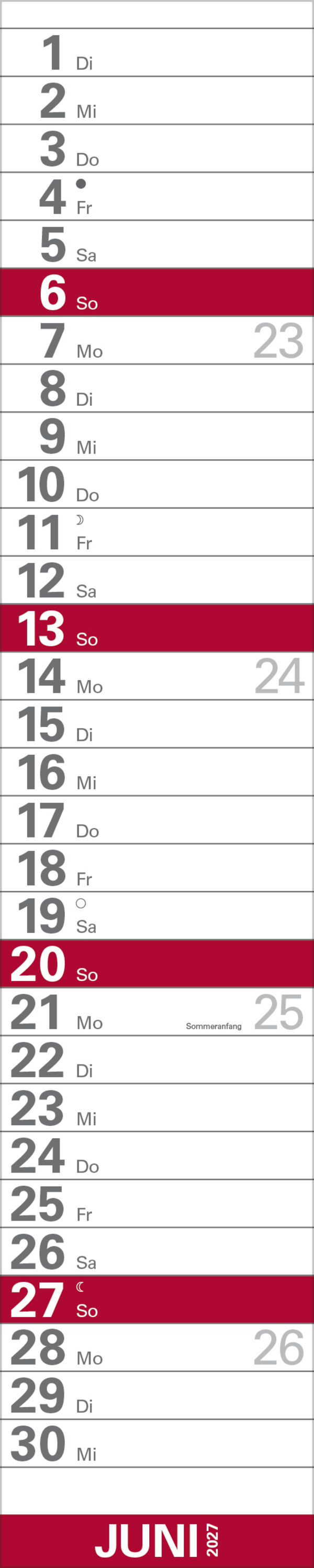 XXL Planer Gro&szlig;druck rot 2027, Innenansicht #6