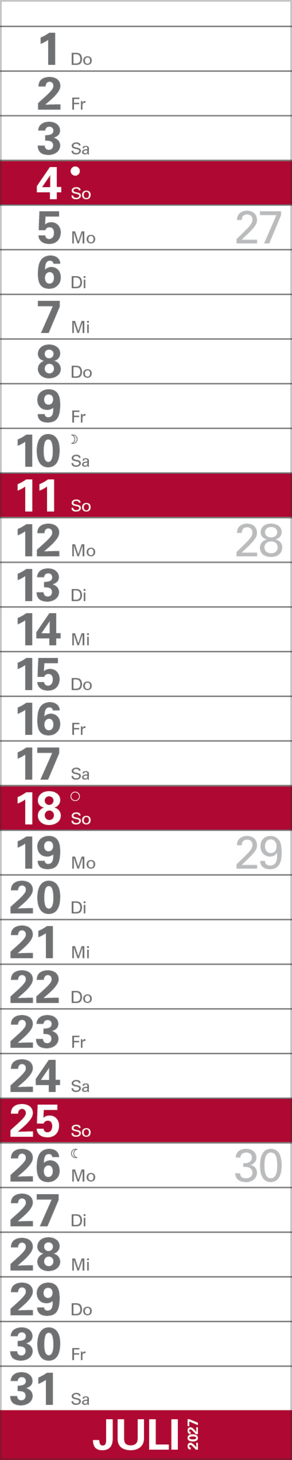 XXL Planer Gro&szlig;druck rot 2027, Innenansicht #7