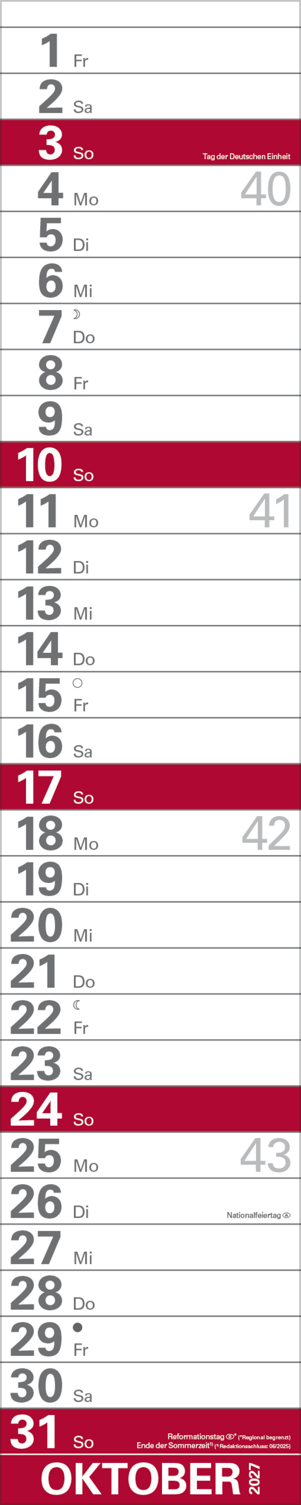 XXL Planer Gro&szlig;druck rot 2027, Innenansicht #10