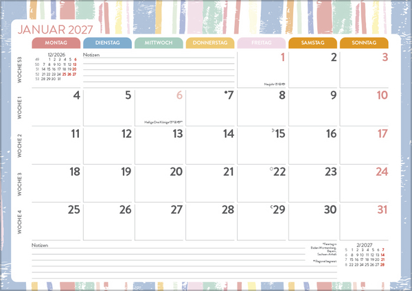 Mein Monatsplaner 2027, Innenansicht #1