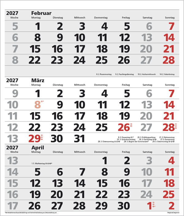 3-Monats-Planer XL Comfort 2027, Innenansicht #3