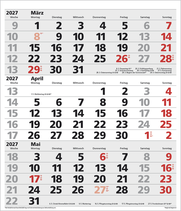 3-Monats-Planer XL Comfort 2027, Innenansicht #4