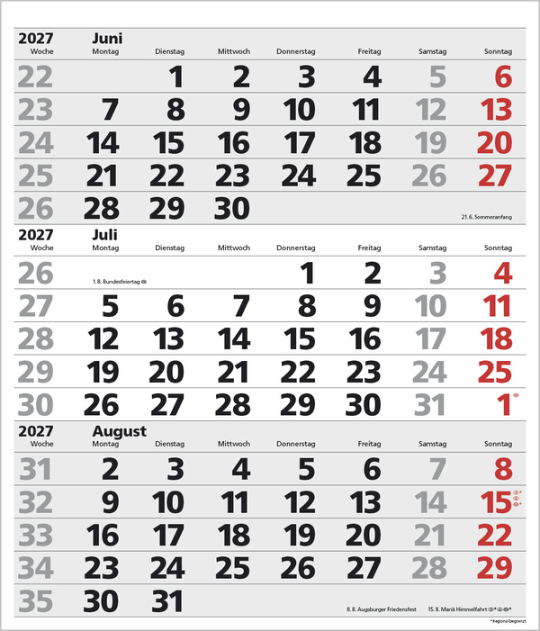 3-Monats-Planer XL Comfort 2027, Innenansicht #7