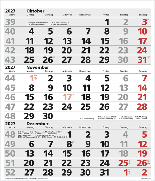 3-Monats-Planer XL Comfort 2027, Innenansicht #11