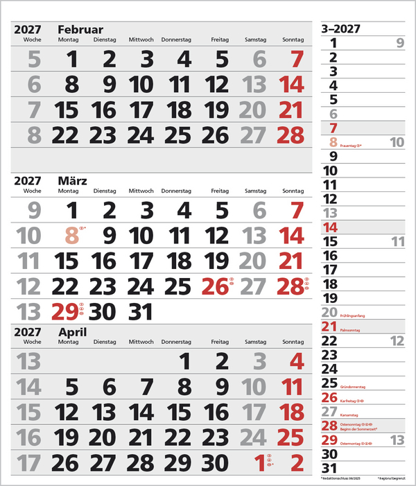 3-Monats-Planer XL Combi 2027, Innenansicht #3