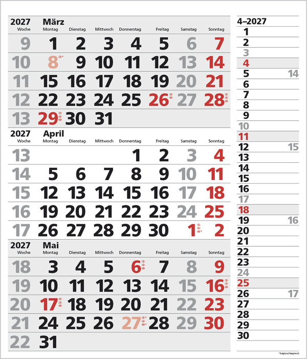 3-Monats-Planer XL Combi 2027, Innenansicht #4