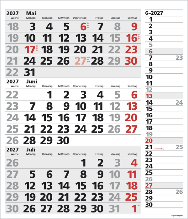 3-Monats-Planer XL Combi 2027, Innenansicht #6