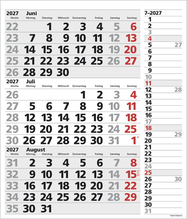 3-Monats-Planer XL Combi 2027, Innenansicht #7