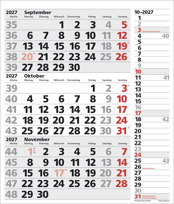 3-Monats-Planer XL Combi 2027, Innenansicht #10
