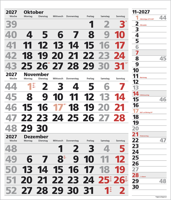 3-Monats-Planer XL Combi 2027, Innenansicht #11