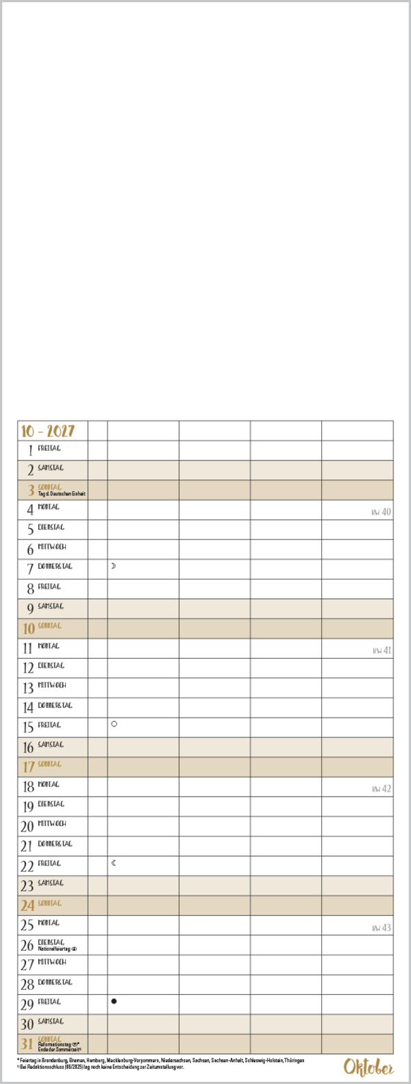 Foto-Malen-Basteln Familientimer gold 2027, Innenansicht #10