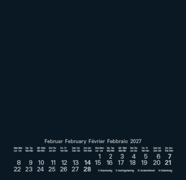 Foto-Malen-Basteln Bastelkalender schwarz quer 2027, Innenansicht #2