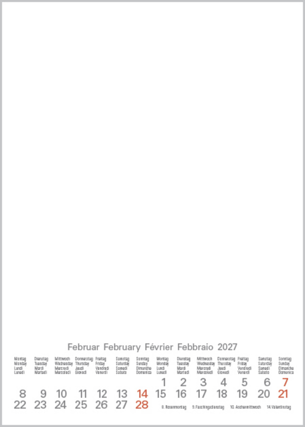 Foto-Malen-Basteln Bastelkalender A5 wei&szlig; 2027, Innenansicht #2