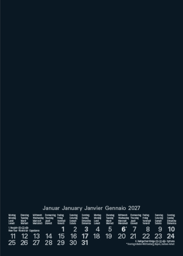 Foto-Malen-Basteln Bastelkalender A5 schwarz 2027, Innenansicht #1