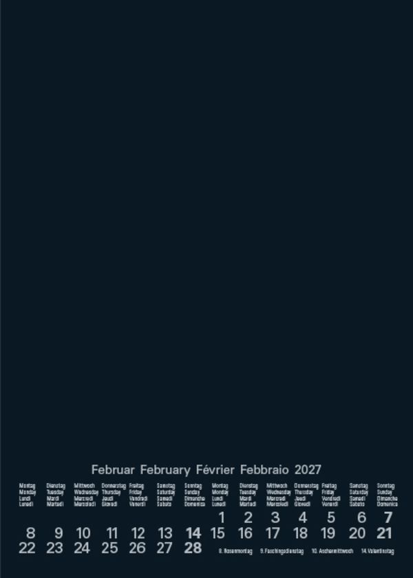 Foto-Malen-Basteln Bastelkalender A5 schwarz 2027, Innenansicht #2