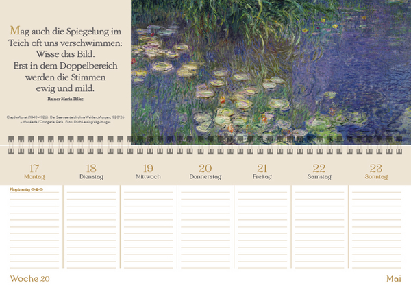 Der literarische Kunstplaner (TQ) 2027, Innenansicht #1