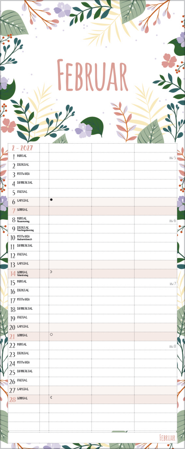 Natural Art Timer f&uuml;r 2 Recyclingpapier 2027, Innenansicht #2