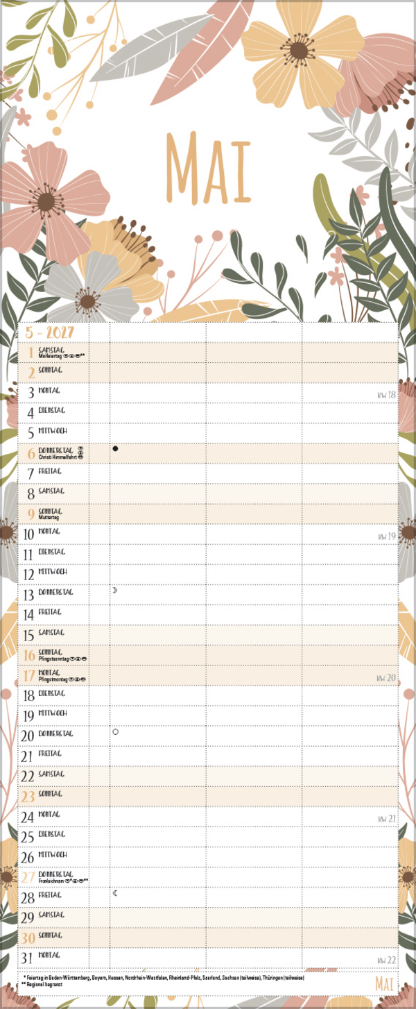 Natural Art Timer f&uuml;r 2 Recyclingpapier 2027, Innenansicht #5