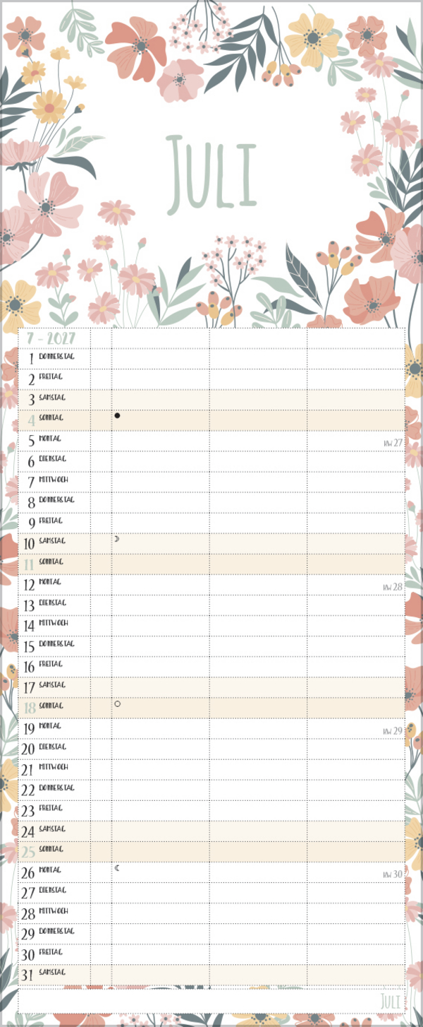 Natural Art Timer f&uuml;r 2 Recyclingpapier 2027, Innenansicht #7