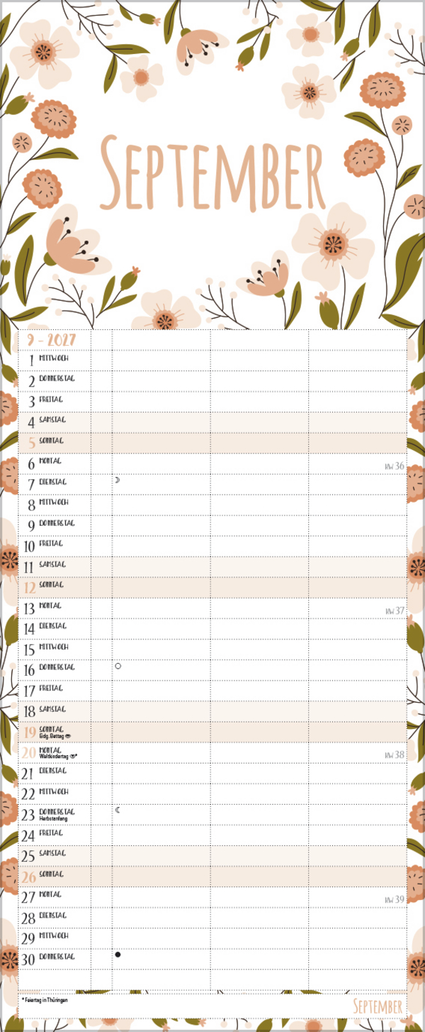 Natural Art Timer f&uuml;r 2 Recyclingpapier 2027, Innenansicht #9
