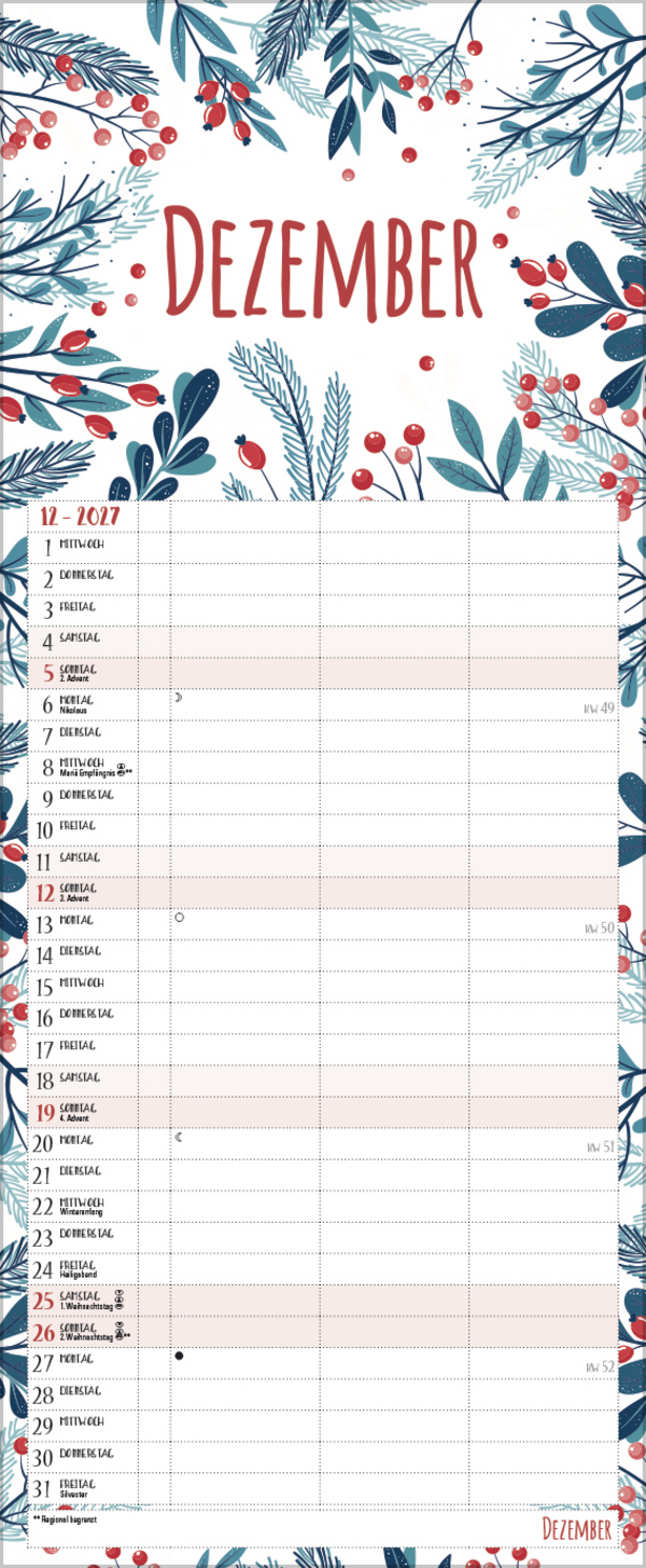 Natural Art Timer f&uuml;r 2 Recyclingpapier 2027, Innenansicht #12