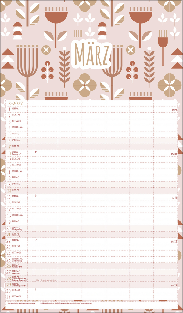 Familienplaner Recyclingpapier 2027, Innenansicht #3