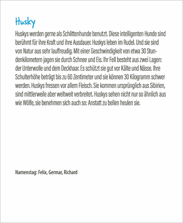 Tierisch unterwegs 2027, Innenansicht #15