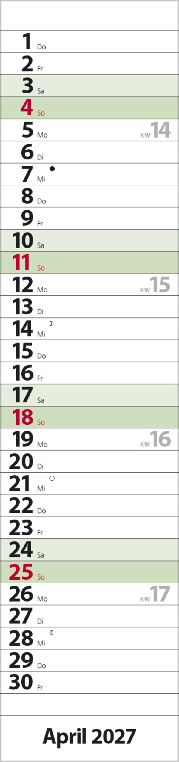 Streifenplaner Compact Dunkelgr&uuml;n Recyclingpapier, Innenansicht #4