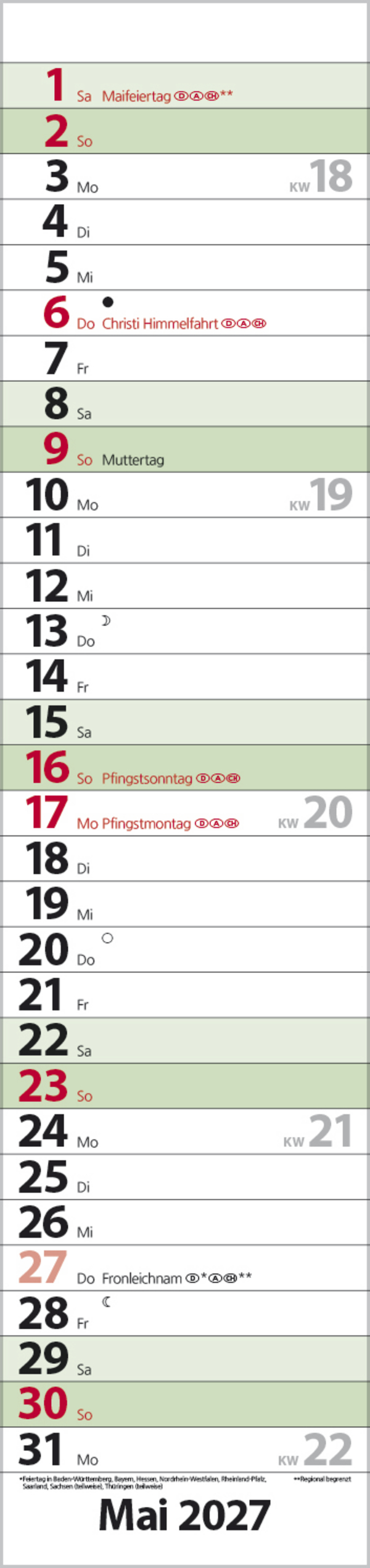 Streifenplaner Compact Dunkelgr&uuml;n Recyclingpapier, Innenansicht #5