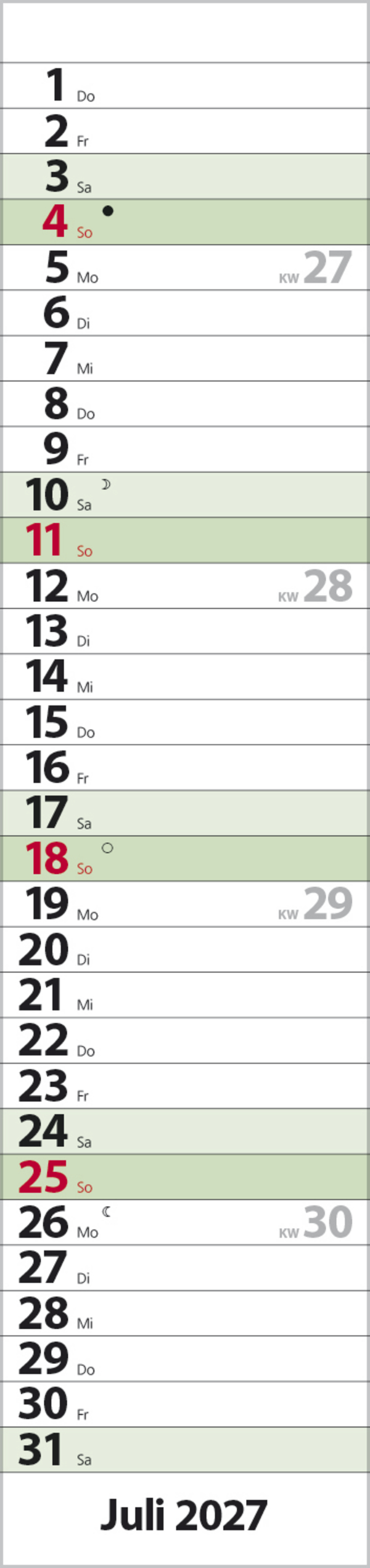 Streifenplaner Compact Dunkelgr&uuml;n Recyclingpapier, Innenansicht #7