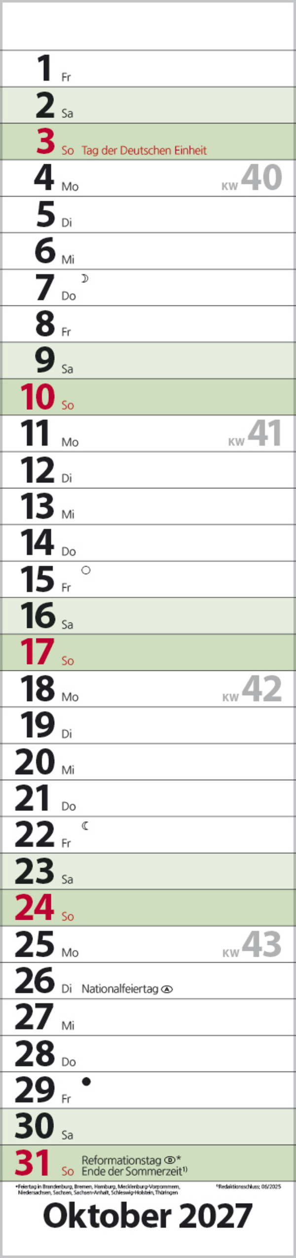 Streifenplaner Compact Dunkelgr&uuml;n Recyclingpapier, Innenansicht #10