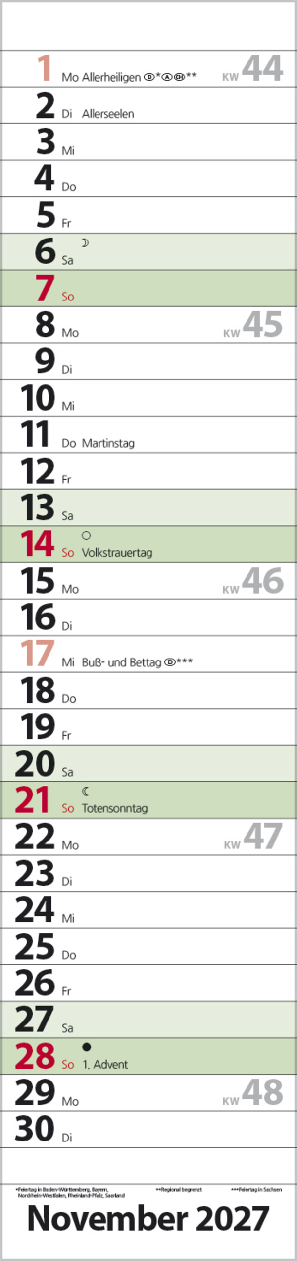 Streifenplaner Compact Dunkelgr&uuml;n Recyclingpapier, Innenansicht #11