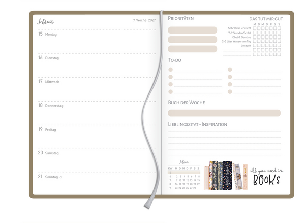 Terminkalender Jahresbegleiter Booklove 2027, Innenansicht #1