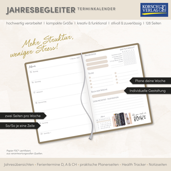 Terminkalender Jahresbegleiter Booklove 2027, Innenansicht #17