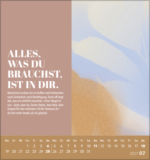 Zeit f&uuml;r mich 2027, Innenansicht #7